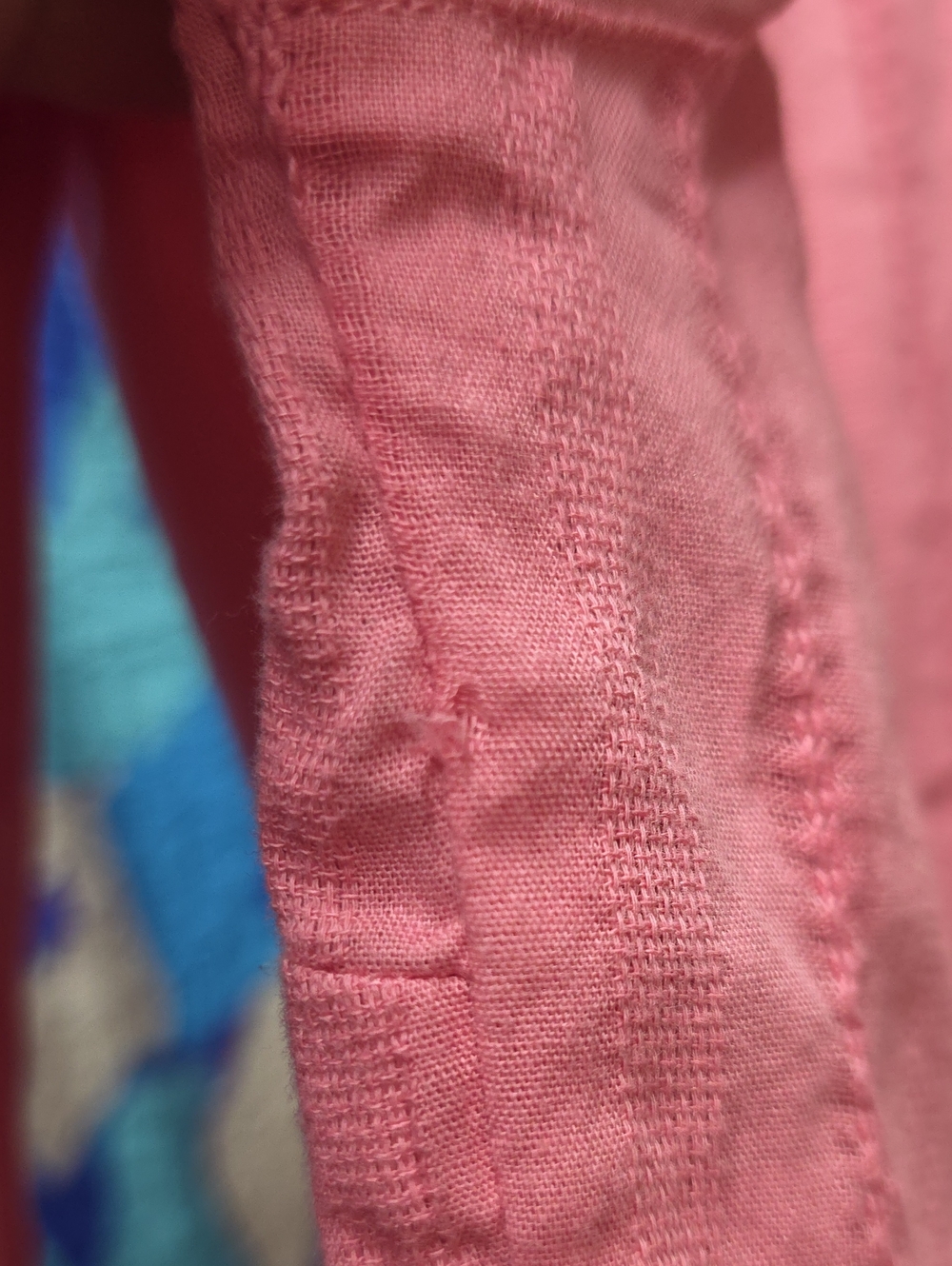 Bit & Bridle Embroidered Blouse Shirt Top 100% Cotton L Pink Flowy Roomy Relaxed - Picture 11 of 11
